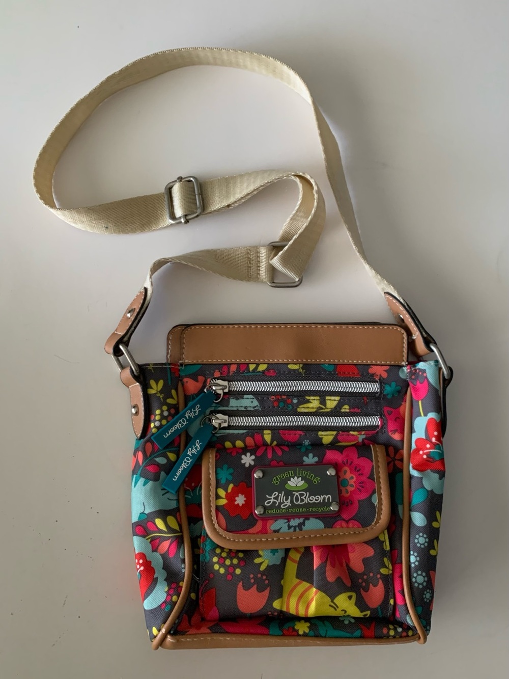 Colorful Lily Bloom Purse Shoulder Bag